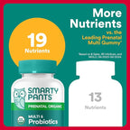 SmartyPants Organic Prenatal Vitamins for Women, Multivitamin: Probiotics, Biotin, Methylfolate, Omega3(ALA), VitaminD3,C, VitaminB12, B6, A, K2 & Zinc,Choline, (30 Day Supply), 120 Count (Pack of 2)