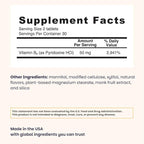 EZ Melts Vitamin B6 - Brain & Heart Health Supplement - Energy Metabolism Support - No Artificial Flavors - Non-GMO & Vegan - Orange Blast - 120 Dissolvable Tablets (60 Servings)