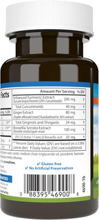 Carlson - Enhanced Mobility, Botanical Joint Support, Boswellia, Tart Cherry, Curcumin, Ginger, 30 Softgels