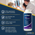 Lubrisyn Hyaluronic Acid Oral Joint Supplement – Liquid HA Formula for Humans – Promotes Joint Support, Mobility, Flexibility, Hydration & Healthy Function for Men & Women – Grape Flavor 11.5oz