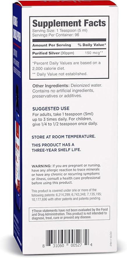 Silver Biotics 30 PPM Extra Strength Daily Immune Support Supplement with Patented Multivalent Silversol Technology | The Perfect Daily Defense Boost for Your Immune System | 16 Fl Oz