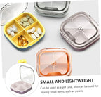 1Pc Mini Portable Medicine Storage Container Travel Case with Compartments Lightweight and Durable for Storing Pills Jewelry and More for Home Office