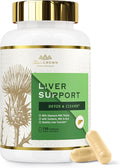 Liver Cleanse Detox & Repair - Milk Thistle Supplement, with Silymarin, N-Acetyl Cysteine(NAC), Artichoke, Turmeric & Dandelion for Liver Detox, Cleanse, Gluten Free, Non-GMO - 120 Capsules