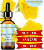 Botanical Beauty EVENING PRIMROSE OIL 100% Pure Natural Undiluted Unrefined Virgin Cold Pressed Carrier Oil. 0.5 Fl.oz.- 15 ml for face, skin, hair, nails. Rich in essential fatty acids GLA