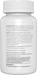 Menopausal Multi-Symptom Relief - Support for Hot Flashes, Night Sweats, Mood Swings & Restful Sleep - Black Cohosh, Ashwagandha, Chasteberry, Soy Isoflavones, Grape Seed & Sage - 60 Capsules