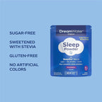 Dream Water Sleep Aid Powder; Melatonin 5mg, GABA, 5-HTP; Natural Flavors; Helps You to Fall Asleep, Fast, and Wake Refreshed; Snoozeberry, 30-Count.