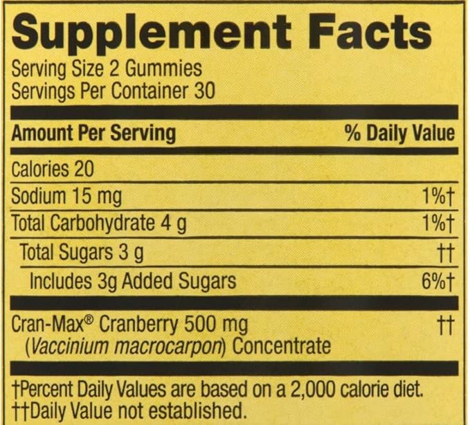 Adventure Home Spring Valley Adult Gummy Cranberry Dietary Supplement, 500 mg, 60 Count+Better Guide Vitamins Supplements