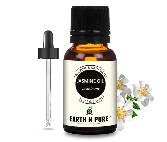Earth N Pure Jasmine Essential Oil for Aromatherapy with Glass Dropper| 15 ML