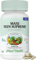 Teen Vitamins for Boys 12-17 - Teen Multivitamin Supreme with D3, Iron, Calcium, Biotin, Digestive Enzymes – Teenager Boy Multi Vitamins for Energy, Brain & Mood Support – 60 Count