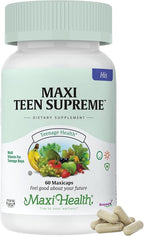 Teen Vitamins for Boys 12-17 - Teen Multivitamin Supreme with D3, Iron, Calcium, Biotin, Digestive Enzymes – Teenager Boy Multi Vitamins for Energy, Brain & Mood Support – 60 Count