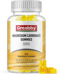 Magnesium Carbonate 500mg Gummies, Magnesium Supplement for Muscle & Digestive Support, High Absorption Formula, Vegan, Pineapple Flavor, 60 Chewables