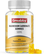 Magnesium Carbonate 500mg Gummies, Magnesium Supplement for Muscle & Digestive Support, High Absorption Formula, Vegan, Pineapple Flavor, 60 Chewables
