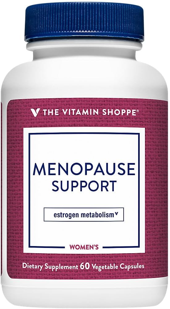 The Vitamin Shoppe Menopause Support - Estrogen Metabolism & Hot Flash Relief | Women's Hormone Balance | 60 Vegetable Capsules | Natural Comfort