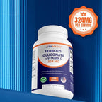 Vitamatic Ferrous Gluconate 324 mg + Vitamin C 100 mg - No Artificial Color Additives - Gentle on Stomach - 250 Tablets - Made in USA