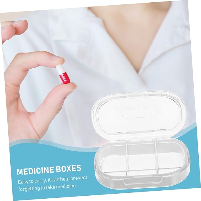Travel Organizer Storage Case Small Airtight Dispenser for Pills Compartment Portable Storage Food Grade for Travel and Everyday Use