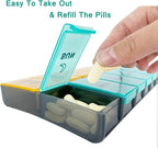 Mossime XL Large Daily Pill Organizer 2 Times a Day, Extra 7 Day Pill Box Am Pm, Weekly Day Night Vitamin Holder, Medicine Organizer, Big Pill Container, Medication Dispenser 14 Compartments