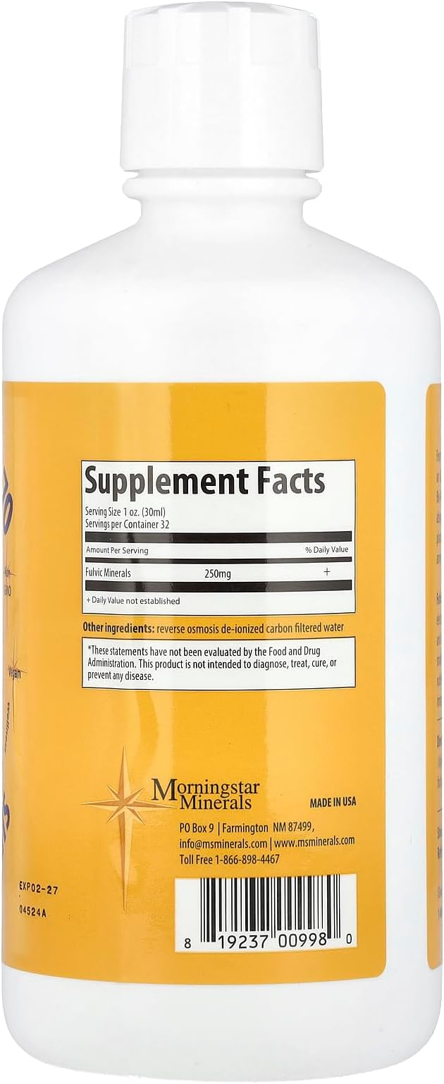 Energy Boost 70 Morningstar Minerals, Fulvic Minerals, 32 oz (946 ml)