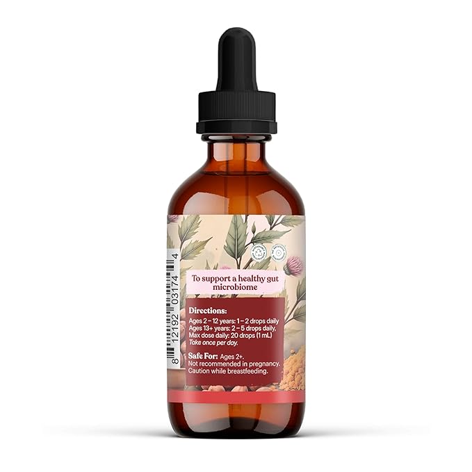 Earthley Wellness Candida Cleanse, Herbal Tincture for Yeast Overgrowth, Gut and Liver Support, Organic Digestive Balance Supplement (2 Oz)