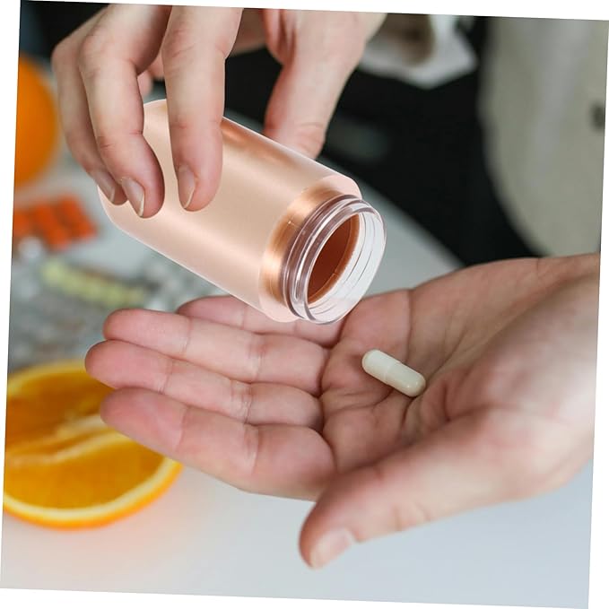 MAGICLULU 2Pcs Travel Pill Container Small Medicine Organizer with Excellent Sealing for Capsules Powders Portable and Lightweight for Home Office Travel Use