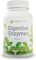 4Life Digestive Enzymes - Supports Digestive and Intestinal Health, Food Absorption, and Breakdown of Protein, Carbohydrates, and Fats - 90 Capsules
