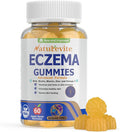 Sugar-Free Eczema Treatment Gummies — USA-Made, 10x Effective, 20+ Vitamins Support Eczema Treat, Psoriasis, Rosacea & Dermatitis — Healthy Skin, Soothes Itching & Redness (60 Gummies)