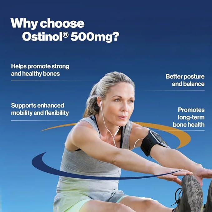ZYCAL Ostinol Maximum Strength 500 mg (New and Improved Ostinol 450 mg) - Bone & Joint Supplement for Intense Bone Loss and Joint Dysfunction - 60 Capsules