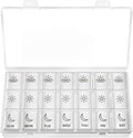 BUG HULL Weekly Pill Organizer 3X a Day, Daily 7 Day Medicine Pill Organizer 3 Times a Day, Travel Pill Case Container for Vitamins, Supplements