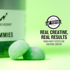 Jacked Factory Sugar Free Creatine Gummies - 5g Daily Dose (1.25g per Gummy) - Creatine Gummy Sugar Free for Men and Women, Vegan-Friendly, Third-Party Tested - 120 Gummies, Green Apple