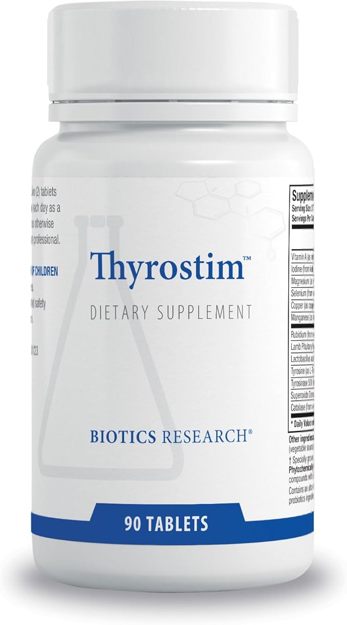 BIOTICS RESEARCH Thyrostim™ –Endocrine Support, Balance Thyroid Hormones, T3, T4, Aid Thyroid Gland, Boost Metabolism, Aid in Digestion, Support Nervous System 90 Tablets