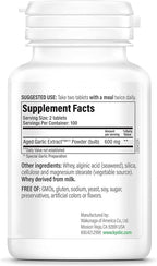 Kyolic Aged Garlic Extract Formula 100, Cardiovascular Health*, 200 Tablets.