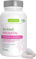 Igennus Methylated Prenatal Multivitamin for Women, Folate for MTHFR, High Absorption, Pure & Clean, Gentle Iron, Choline, Calcium & Magnesium, Vegan Pregnancy Vitamins, Halal, Non-GMO, 60 Tablets