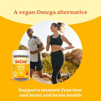 BeLive Organic Omega 3 Gummies - 300 Ct I Vegan Omegas 3 6 7 & 9 from Flaxseed Oil & Sea Buckthorn Fruit Oil, for Kids & Adults, Full Body, Brain & Eye Support, Sugar Free – Peach Flavor