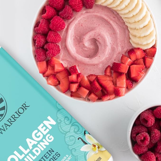 Sunwarrior Collagen Peptides Building Powder | Vegan Collagen for Women Plant-Based Protein Powder | Hyaluronic Acid, Biotin, Silica, Vitamin C for Hair Skin & Nails | 40 Servings, Vanilla Flavored
