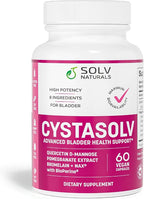 CYSTASOLV Bladder & Pelvic Discomfort Formula - Enjoy Less Urgency & Flares* with Daily IC/BPS UTI Support – Premium Bladder & Urinary Support for Women & Men - 60 Vegan Capsules
