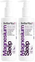 BetterYou Magnesium Sleep Body Lotion - Relaxing Body Lotion - Magnesium Body Cream with Lavender and Chamomile Blend - Sore Muscle Relief - 6.08 oz (Pack of 2)