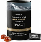Zemus Himalayan Pure Shilajit Gummies I Lab Tested I Synergistic Blend of Ashwagandha & 5 Mushroom Complex | Fulvic Acid & 85+, Trace Minerals | for Men & Women (90 Count / 9.52 oz, Gold)