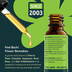 Feel Bach! FeelFive Remedy - Natural Homeopathic Flower Essences for Fast Emergency Support, Relief of Fear, Worry and New Adoption, Vegan, Gluten & Sugar-Free, Non-Habit Forming, 20ml (0.7 fl oz)