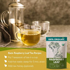 Organic Red Raspberry Leaf Tea – Wild Raspberry Tea for for Pregnancy, Healthy Cycle, Menstrual Cramps – 6oz