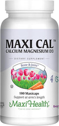 Calcium 1000 mg Supplement with Vitamin D3 (1000 IU) and Magnesium (500 mg) - Bone, Teeth and Joint Support for Men and Women - 180 Capsules - Maxi Cal by Maxi Health