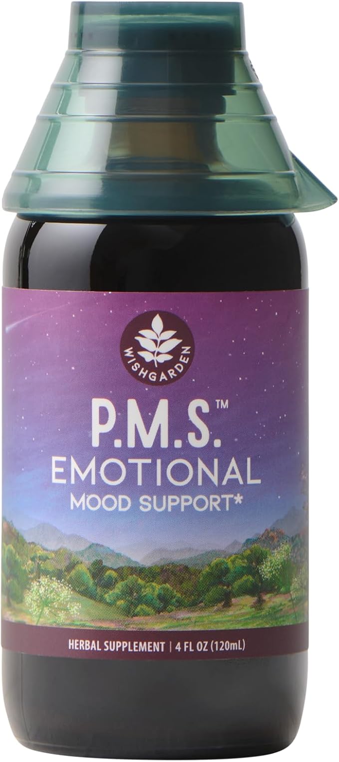 WishGarden Herbs PMS Emotional for Women - Herbal PMS Support Supplement for Women with Vitex Berry & Blue Vervain, PMS Mood Swing Relief & PMDD Relief Supplement, Emotional Support During PMS, 4oz