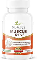 ZEN LIFE HERB Muscle REx - Joint, Muscle & Nerve Support - Relax Aches & Chronic Discomfort Plant-Based Supplement (60 Capsules)