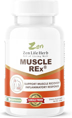 ZEN LIFE HERB Muscle REx - Joint, Muscle & Nerve Support - Relax Aches & Chronic Discomfort Plant-Based Supplement (60 Capsules)