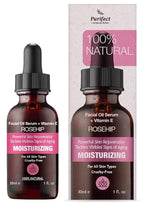 Purifect Rosehip Moisturizing Facial Oil Serum for Skin - Support for Acne Scars & Wrinkles, Moisturizes and Repairs, Naturally Fortified with Retinol (Vitamin A) & Vitamin E - 1 fl oz