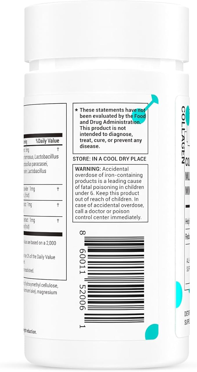 DrBioCare Collagen Peptides for Women, Beauty Vitamin & Mineral Supplement,Contains Vitamin D3, Probiotics for Women & Collagen Peptides,Vitamin B Complex,Vitamin E 60 Tablets