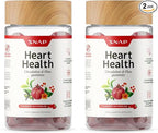 Snap Supplements Heart Health Gummies, Blood Circulation Supplements, CoQ10 Heart Health Supplements, Blood Flow Supplement, Sugar Free, 60 Gummies (Pack of 2)