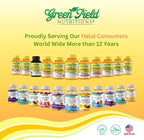 Greenfield Nutritions - Halal Collagen Peptides 1500 mg Type I & III, with Vitamin C 300 mg for Better Absorption, Anti-Aging Formula for Hair, Skin, Nails & Joints, Halal Vitamins, 90 Capsules