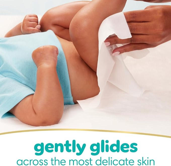 Pampers Baby Wipes, Sensitive, Water Based Wipe, Clinically Proven, Hypoallergenic, and Unscented for Babies, 336 Wipes Total (4 Flip-Top Packs)