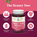Hair Skin and Nails Gummies for Women - Extra Strength Biotin and Collagen Gummies for Women Hair Skin Nails Support - Non-GMO Kosher Marine Collagen Biotin 10000mcg per serving - 90 Count