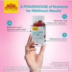 Country Life Maxi-Hair Skin & Nails Gummies with Hyaluronic Acid & Biotin 5,000 mcg – Supports Hair Growth, Skin Hydration & Nail Strength – Vegan, Gluten Free – 60 Gummies