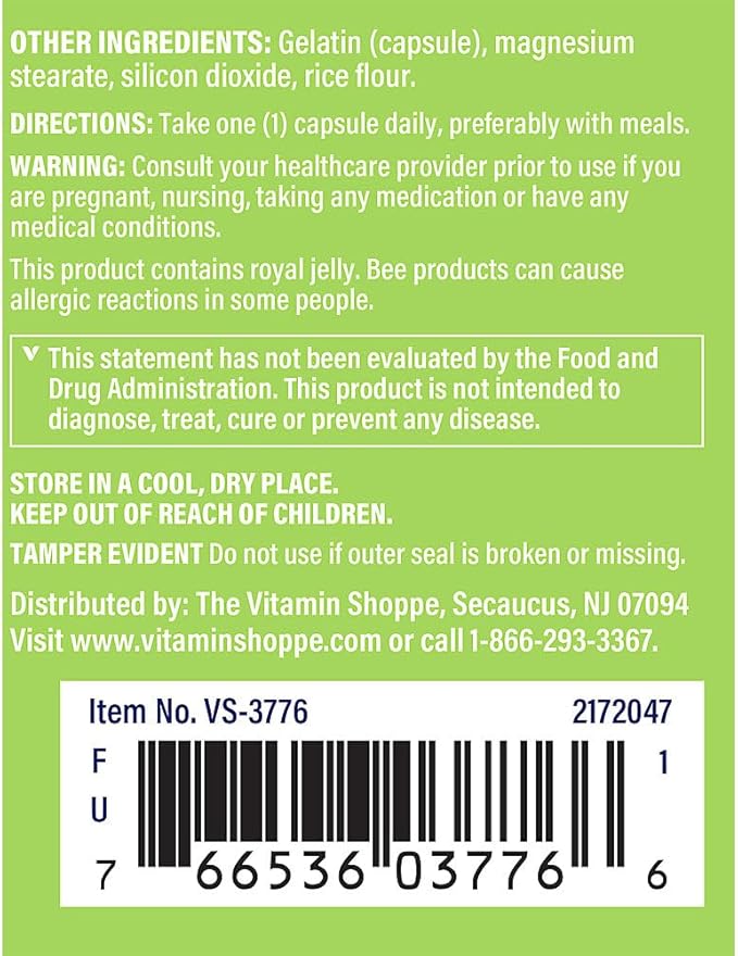The Vitamin Shoppe Ginseng - Energy Support, Mental Clarity & Adaptogenic Wellness (60 Capsules)
